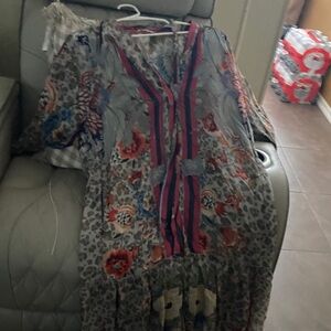 Johnny Was Multicolor Patterned Garment